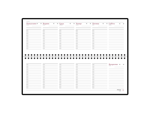 Планинг недатированный «Sidney Nebraska», коричневый