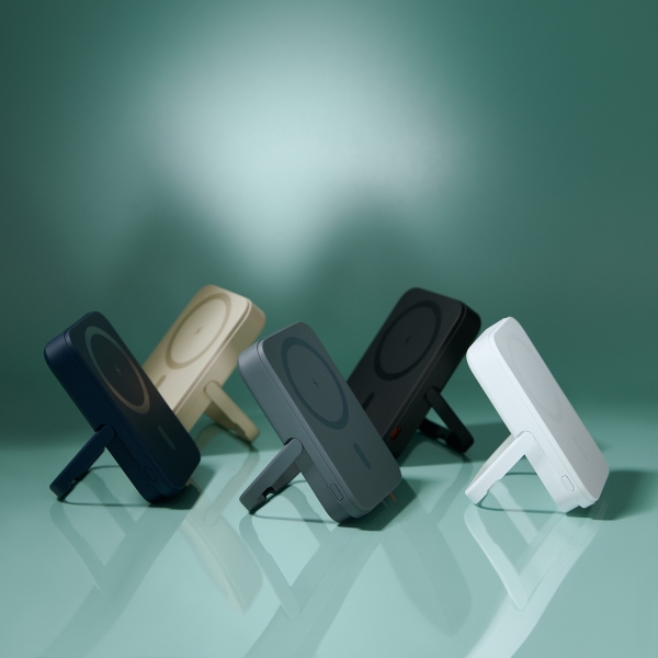 Внешний аккумулятор Union PD 10000mAh с функцией беспроводной зарядки 15W, бежевый