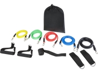 Arnold комплект трубчатых эспандеров для занятий фитнесом в чехле из переработанного PET-пластика, многоцветный Arnold комплект трубчатых эспандеров для занятий фитнесом в чехле из переработанного PET-пластика, многоцветный