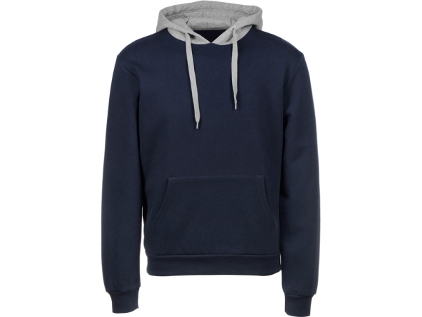 Толстовка с капюшоном "Amsterdam" мужская, темно-синий/серый меланж
