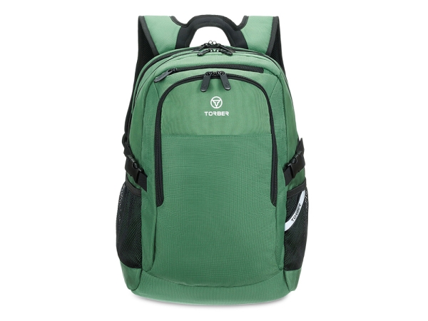 Рюкзак TORBER МЕГАПОЛИС с отделением для ноутбука 16", зеленый, полиэстер, 47 х 34 x 28 см