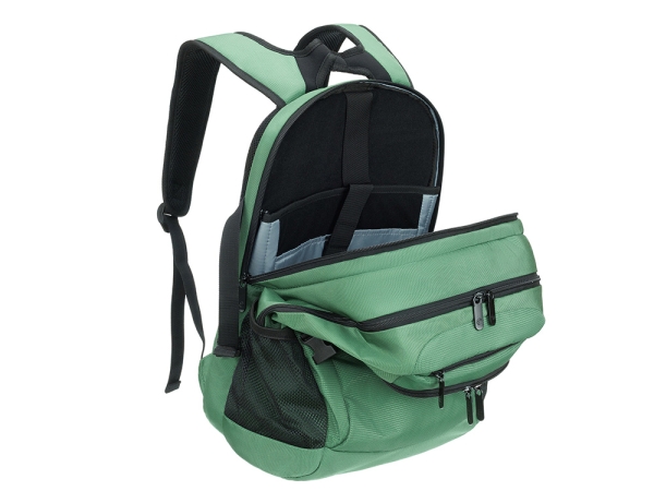 Рюкзак TORBER МЕГАПОЛИС с отделением для ноутбука 16", зеленый, полиэстер, 47 х 34 x 28 см