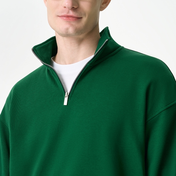 Толстовка на молнии унисекс Флоу (Flow), зеленая, размер 5XL/6XL