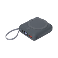 Внешний аккумулятор с подсветкой Ritter PD 10000mAh с функцией беспроводной зарядки 15W, серый