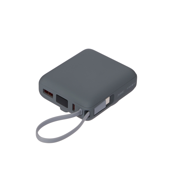 Внешний аккумулятор с подсветкой Ritter PD 10000mAh с функцией беспроводной зарядки 15W, серый