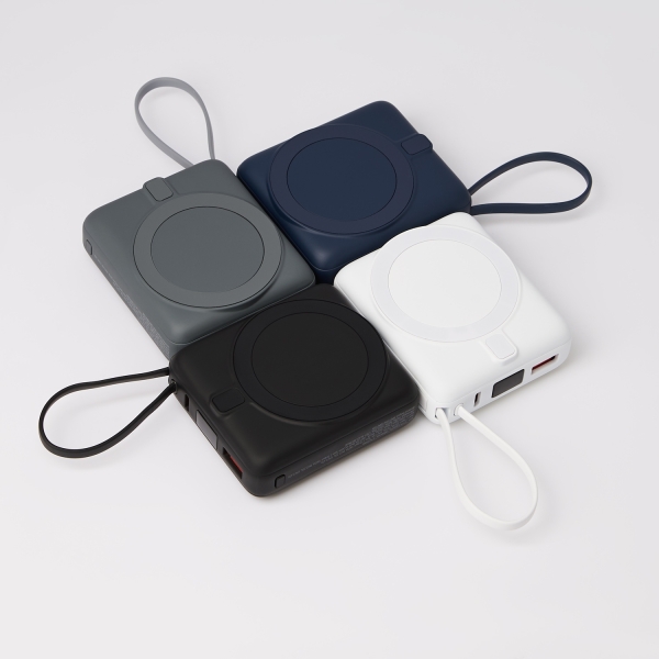 Внешний аккумулятор с подсветкой Ritter PD 10000mAh с функцией беспроводной зарядки 15W, серый