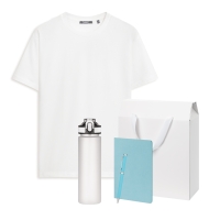 Набор с одеждой KRIS (футболка, бутылка, блокнот, ручка), голубой, M Набор с одеждой KRIS (футболка, бутылка, блокнот, ручка), голубой, M