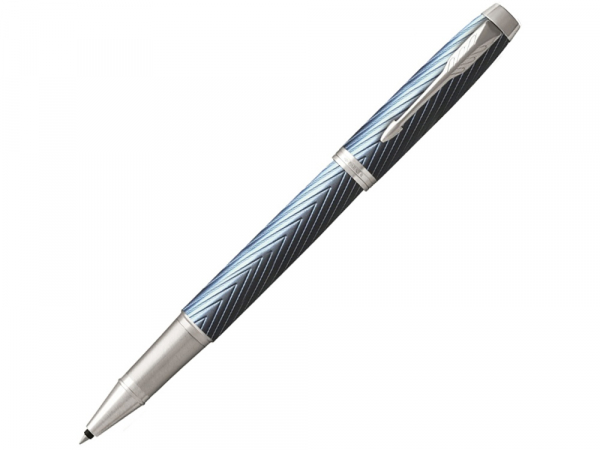 Ручка роллер Parker IM Premium T318  Blue Grey CT, стержень: F, цвет чернил: black, в подарочной упаковке.