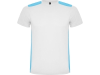 Спортивная футболка "Detroit" детская, белый/бирюзовый Спортивная футболка "Detroit" детская, белый/бирюзовый