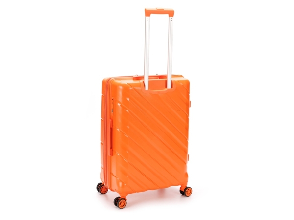 Чемодан TORBER В Отпуск, оранжевый, полипропилен, 45 х 28 х 68 см, 79 л