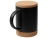 Кружка 450 мл с пробковым дном с крышкой "Корк & Бон", черный