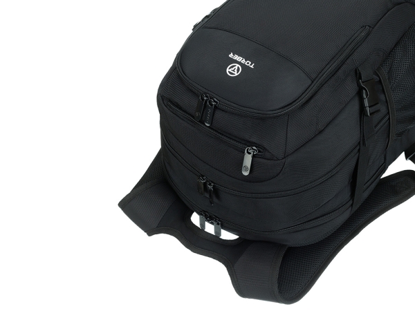 Рюкзак TORBER МЕГАПОЛИС с отделением для ноутбука 16", чёрный, полиэстер, 47 х 34 x 28 см