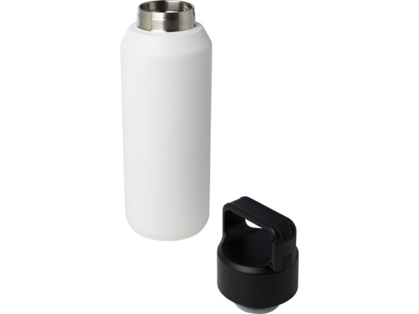 Бутылка для воды с вакуумной изоляцией Astra/Астра объемом 600 мл из меди и переработанной нержавеющей стали, сертифицированной по стандарту RCS, белый