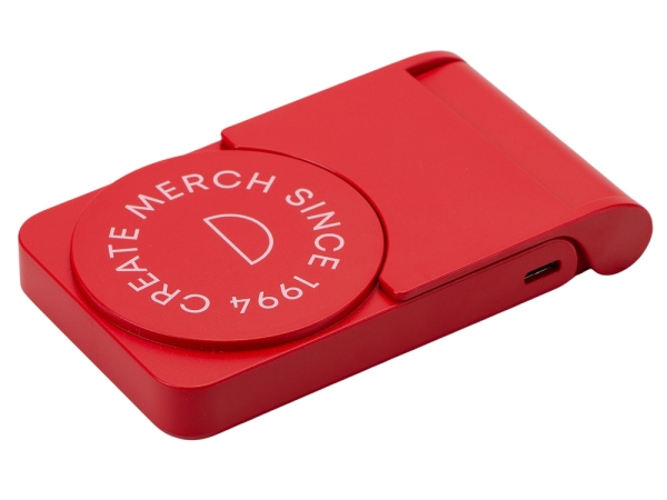 Внешний магнитный аккумулятор "MagnIQ", красный, 5000 mAh (тампопечать)