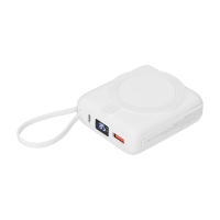 Внешний аккумулятор с подсветкой Ritter PD 10000mAh с функцией беспроводной зарядки 15W, белый Внешний аккумулятор с подсветкой Ritter PD 10000mAh с функцией беспроводной зарядки 15W, белый