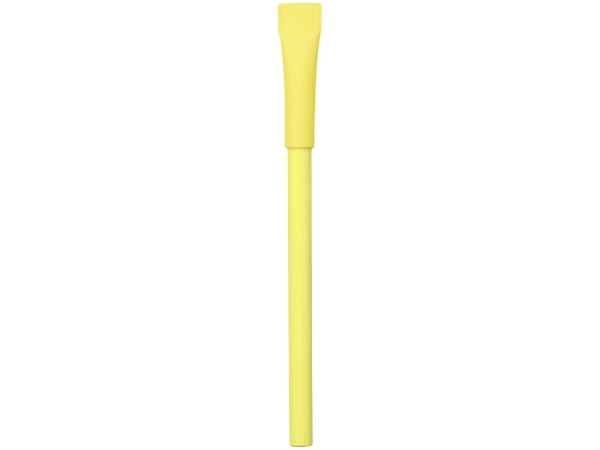 Ручка картонная с колпачком "Recycled", желтый