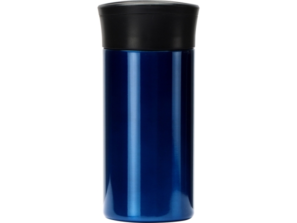 Вакуумная термокружка с кнопкой Upgrade, Waterline, тубус, темно-синий