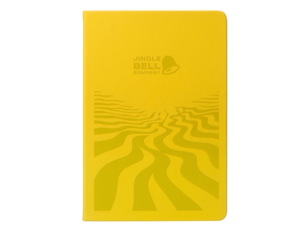 Бизнес-блокнот А5 «C2» soft-touch, желтый, с УФ печатью