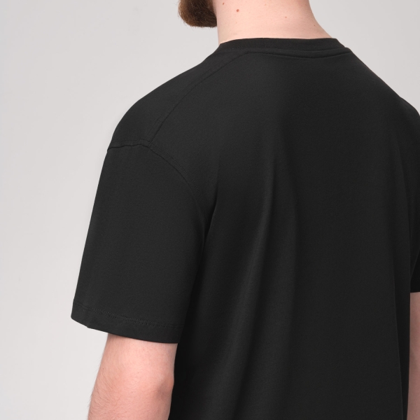 Футболка унисекс KRIS, 150 гр., черная, размер S