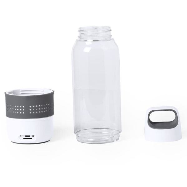 Бутылка для воды PADOW с  bluetooth колонкой, 500 мл, пластик