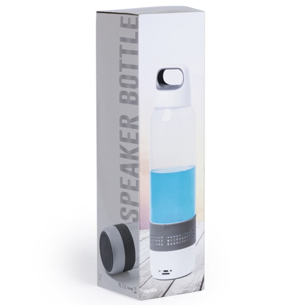 Бутылка для воды PADOW с  bluetooth колонкой, 500 мл, пластик
