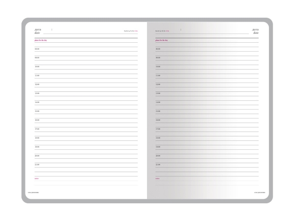 Ежедневник недатированный А5 "Sidney Nebraska", черный (серебряный обрез, серебряные уголки)