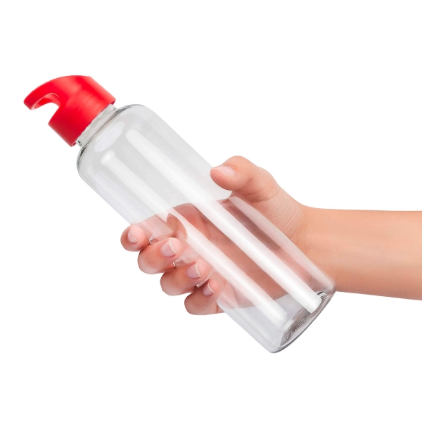 Бутылка для воды MINI BINGO 550мл. Прозрачная с красным 6271.20.03