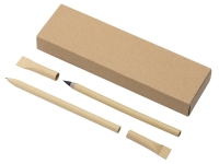 Набор из ручки и вечного карандаша из переработанной бумаги "Recycled Duo", натуральный