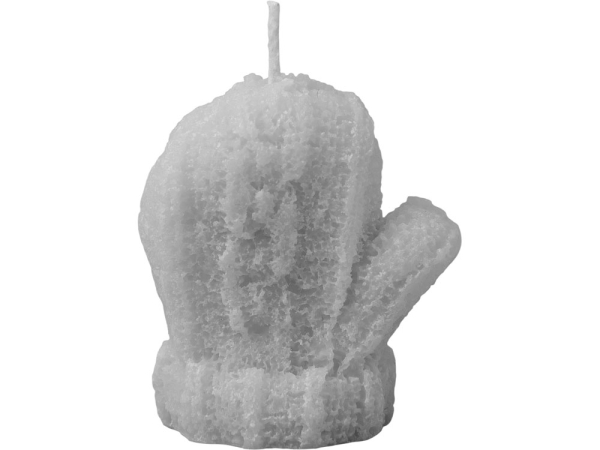 Свеча "Рукавичка", серый