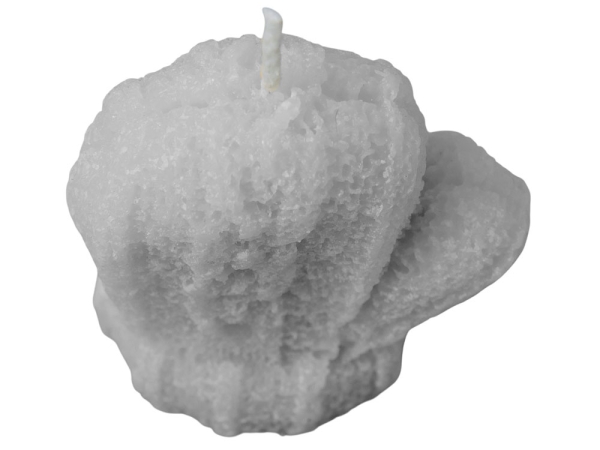 Свеча "Рукавичка", серый