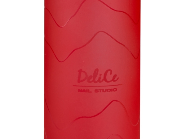 Стеклянная бутылка с бамбуковой крышкой «Foggy», 600 мл, красный, с УФ печатью