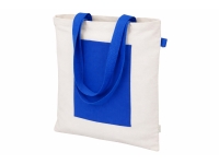 Сумка для покупокTopiс из переработанных материалов с наружным цветным карманом, синий