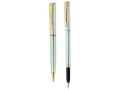 Набор Pierre Cardin коллекция «ПАРА (PEN&PEN)» : ручка шариковая + роллер, корпус - латунь. Отделка - стальное матовое покрытие. Детали дизайна - позолота. Цвет - стальной.