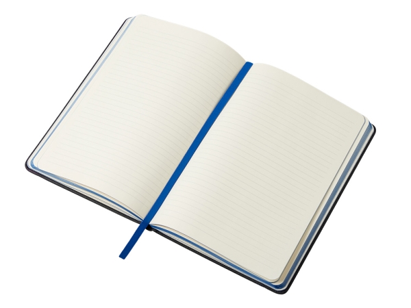 Бизнес блокнот "Bossy Junior" с цветным срезом, твердая обложка, 96 листов, черный и синий