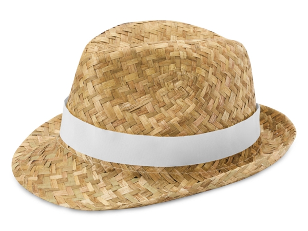 Pricus соломенная шляпа - Белый / Натуральный
