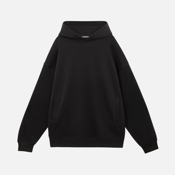 Худи оверсайз унисекс FUSION, черный, размер XS/S