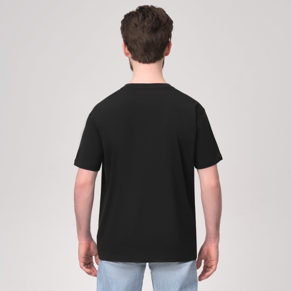 Футболка унисекс KRIS, 150 гр., черная, размер L