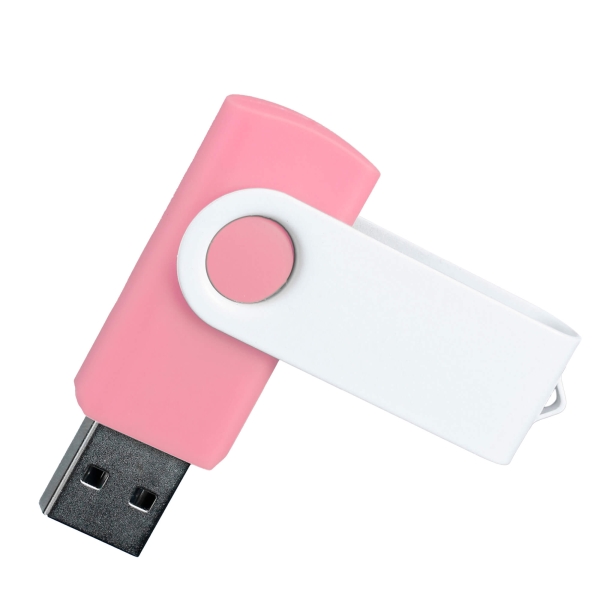 Флешка TWIST WHITE COLOR Розовая с белым 4015.10.07.16ГБ3.0