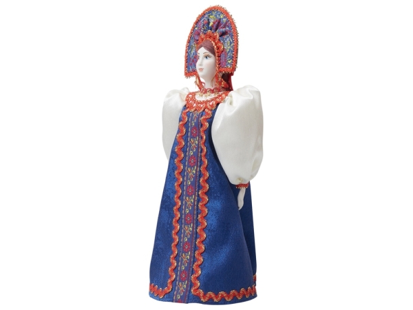Подарочный набор: кукла фарфоровая, крем-мед, красный