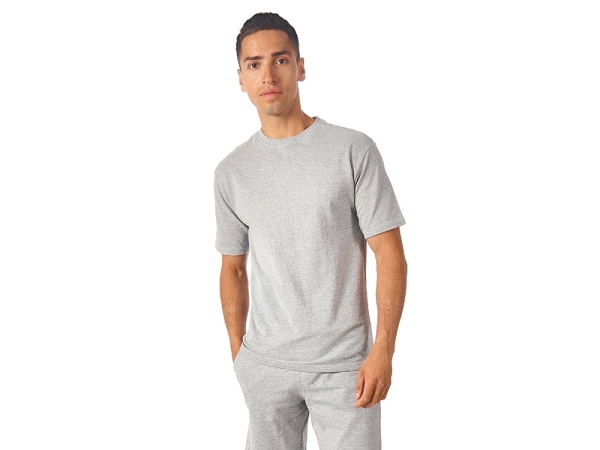 Футболка из френч терри «Warsaw» унисекс 220гр, серый меланж