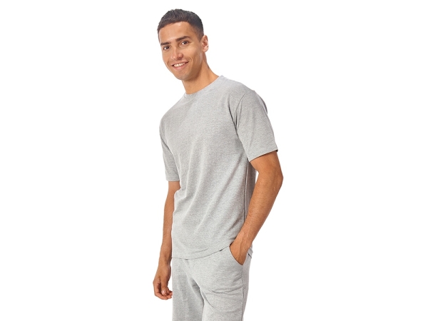 Футболка из френч терри «Warsaw» унисекс 220гр, серый меланж