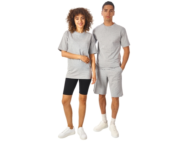 Футболка из френч терри «Warsaw» унисекс 220гр, серый меланж