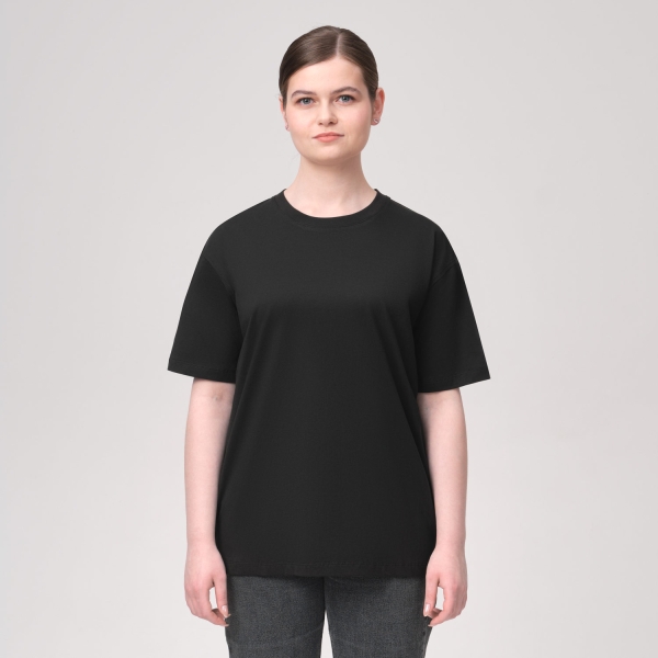 Футболка унисекс KRIS, 150 гр., черная, размер XL