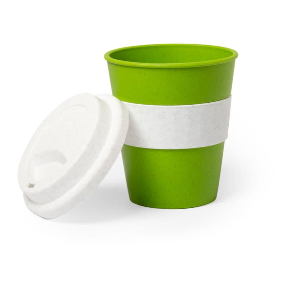 Стакан FLIKER с крышкой,полипропилен с бамбуковым волокном,силикон