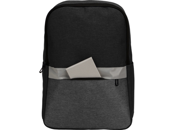 Рюкзак Merit со светоотражающей полосой и отделением для ноутбука 15.6'', темно-серый/черный