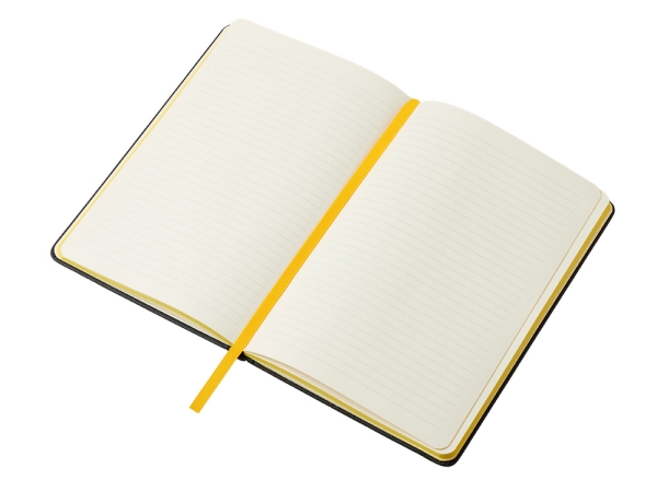 Бизнес блокнот "Bossy Junior" с цветным срезом, твердая обложка, 96 листов, черный и желтый