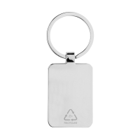 Брелок из переработанного цинка и бамбука с подвеской в виде прямоугольника RCS Брелок из переработанного цинка и бамбука с подвеской в виде прямоугольника RCS
