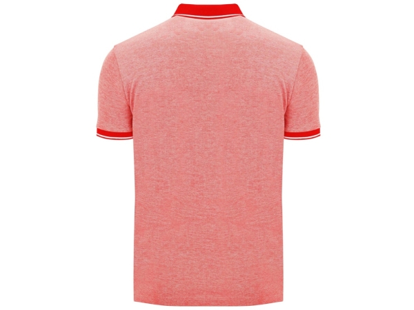 Рубашка поло "Bowie" мужская, меланжевый красный