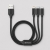 Дата-кабель 3 в 1: micro USB, USB-C, Ligthning, алюминий, 1.2м, черный, Deppa