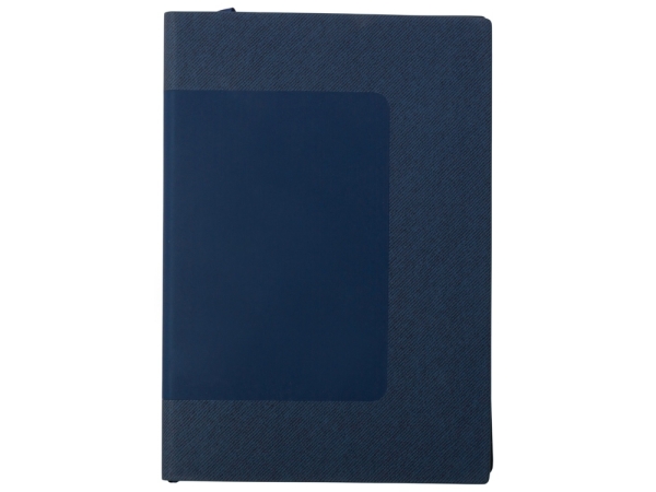 Бизнес блокнот "Supreme" с вставкой из софт-тача, гибкая обложка, 128 листов, синий